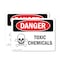 Signmission Toxic Chemicals Danger Sign, Vinyl Decal, 10in W x 7in L, 2PK OS-2PACK-DS-D-710-L-2045 - alternate 1